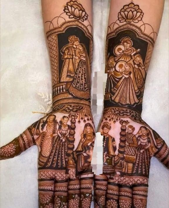Sangeet and wedding scene bridal mehndi