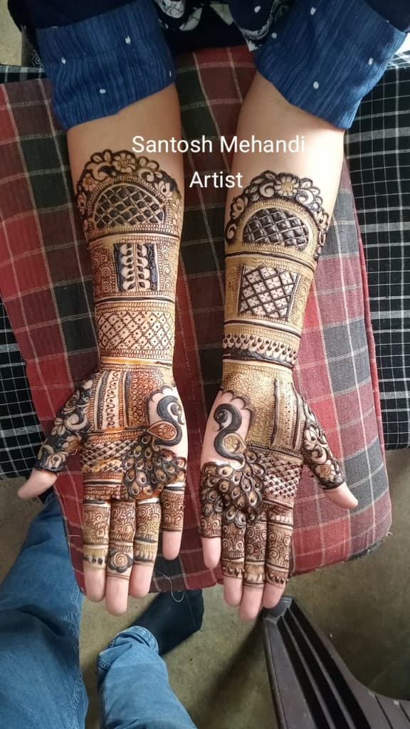 Peacock bridal palms